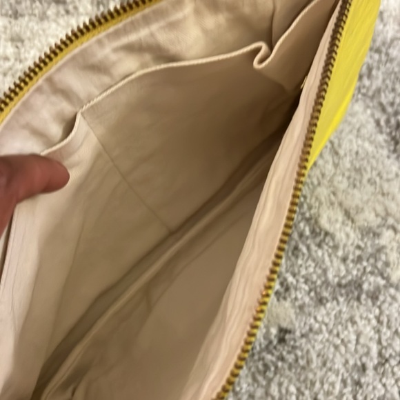 New yellow canvas and sequin clutch - Picture 3 of 3